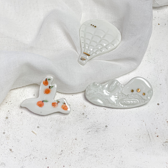 Set 3 broșe  - ceramică #5 [2]