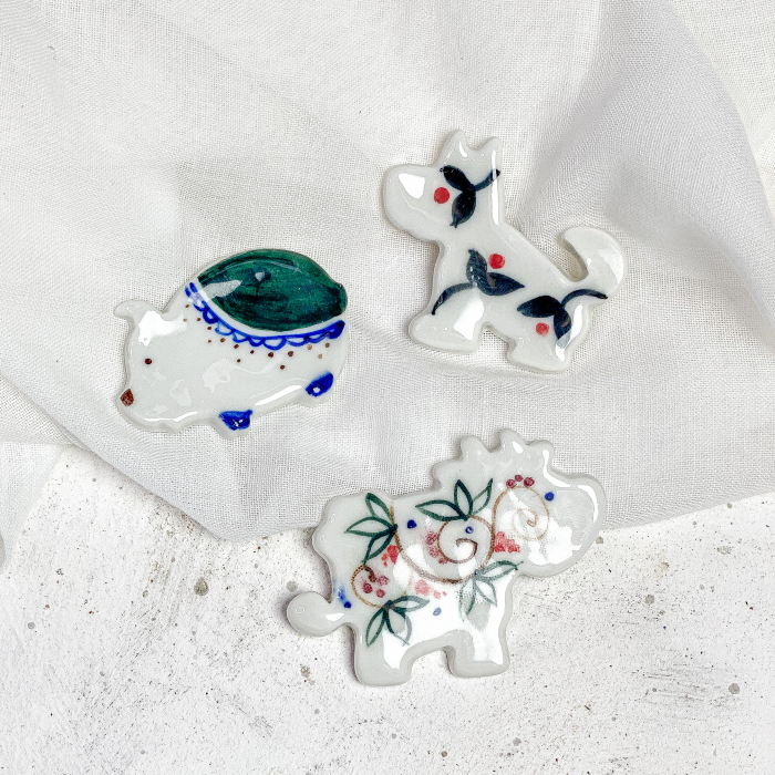 Set 3 broșe  - ceramică #6 [2]