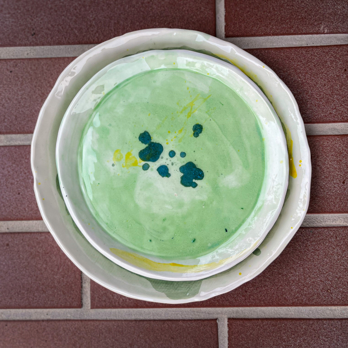 Set 2 vase Green Lime 19/22 cm (2) [2]