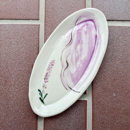 Flori de câmp - Farfuria ovală mică Lavandă 19/8 cm