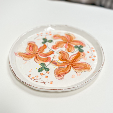 Farfurie Orange Flowers 26 cm 1 [1]
