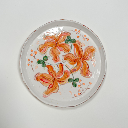 Farfurie Orange Flowers 26 cm 1 [3]