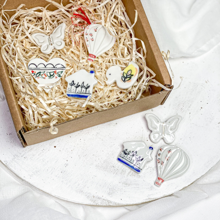 Broșe - Mărțișoare - Set 5 broșe  - ceramică #2