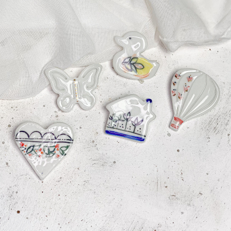 Set 5 broșe  - ceramică #2 [1]