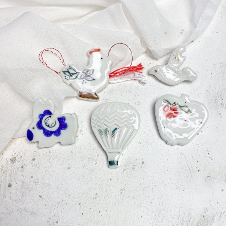 Broșe - Mărțișoare - Set 5 broșe  - ceramică #3