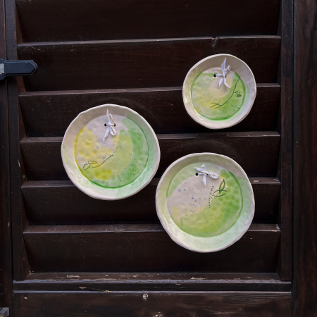 Set 3 tabluri ceramică "Green Lime" 12/16 cm [4]