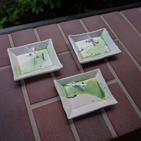 Set 3 tabluri ceramică "Green Lime " 12/9,5 cm [1]
