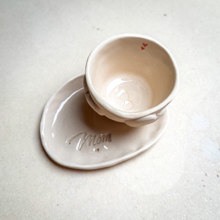 Set Cană 80 ml și farfurioară mică 7 cm [0]
