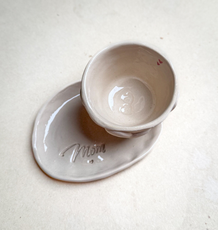 Set Cană 80 ml și farfurioară mică 7 cm [2]