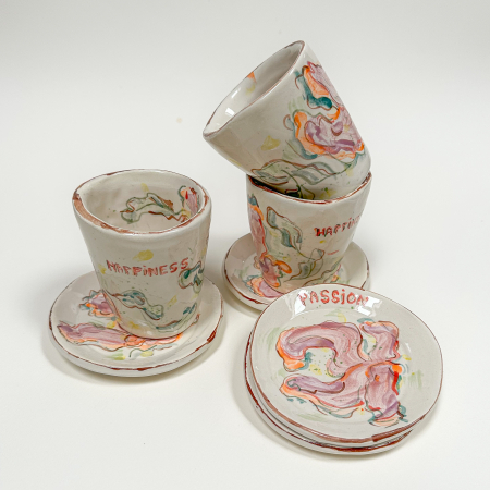 Set Cană cu farfurie 200 ml [4]