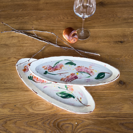 Set platouri ceramice "Flori de câmp" 32/16