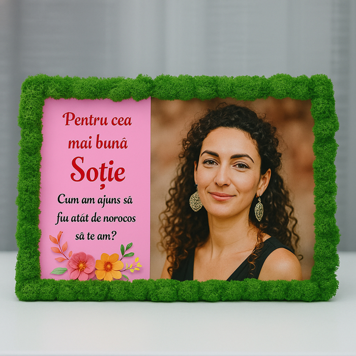 Tablou cu Licheni Naturali Personalizat  Cadou Romantic pentru Soție [1]