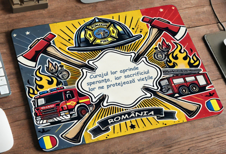 Set Personalizat Cadou Pompier– Mousepad,Cana,Agenda,Breloc [1]