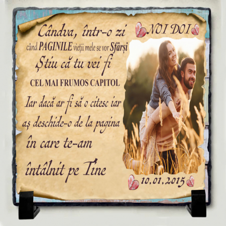 Tablouri pe Piatra - Set Cadou Personalizat pentru Cuplu