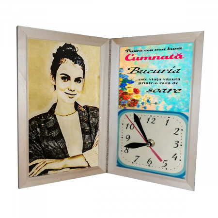 Cadouri Cumnați - cadou-cumnatatablou-personalizat-carte-lemn-+ceas.jpg