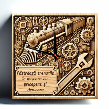 Cadouri Meserii&Hobby - cadou-pentru-pentru-mecanic-tren--ceas-personalizat-cu-text.jpg