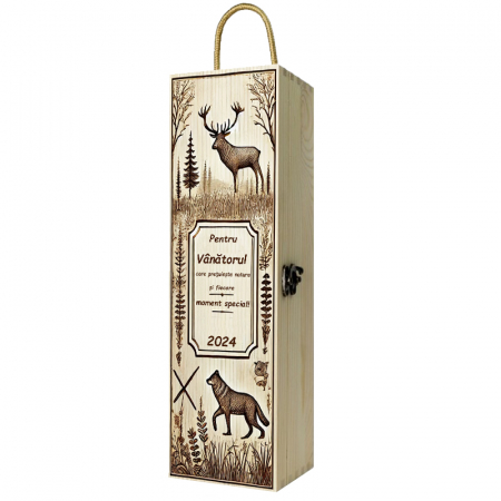 Cadouri Vanatori/Padurari - set-cadou-vanator-cutie-vin-cu-vin-si-breloc-personalizate