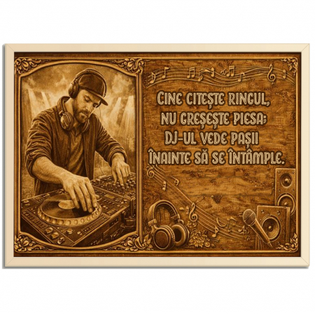 Tablouri - Tablou din lemn personalizat pentru DJ