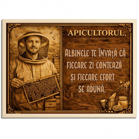 Tablou Lemn Cadou Apicultor