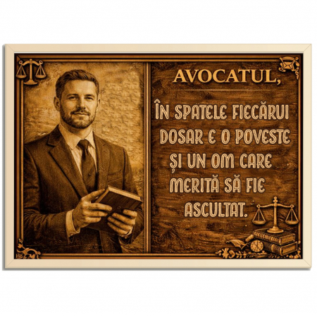Tablou Lemn Cadou Avocat