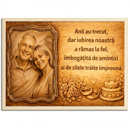 Tablouri - Tablou Lemn Cadou Aniversare Casnicie