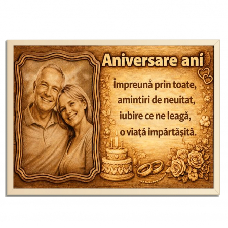 Tablouri Lemn - Tablou Lemn Cadou Aniversare