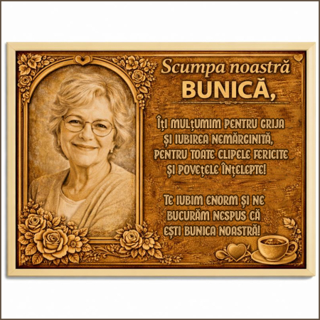 Tablou Lemn Cadou Bunica