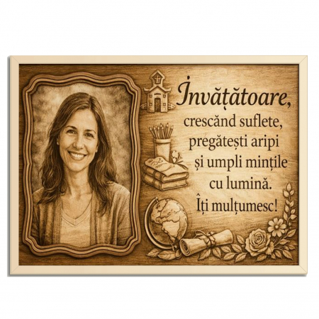 Cadre Didactice - Tablou Lemn Cadou Invatatoare