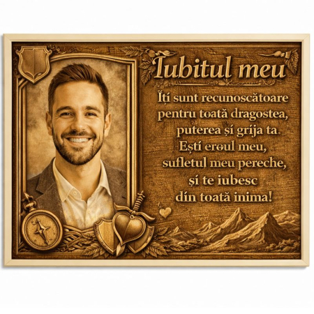 Tablouri - Tablou Lemn Cadou Iubit