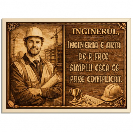 Tablou Lemn Cadou Inginer