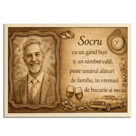 Cadouri Socri - Tablou Lemn Cadou Socru