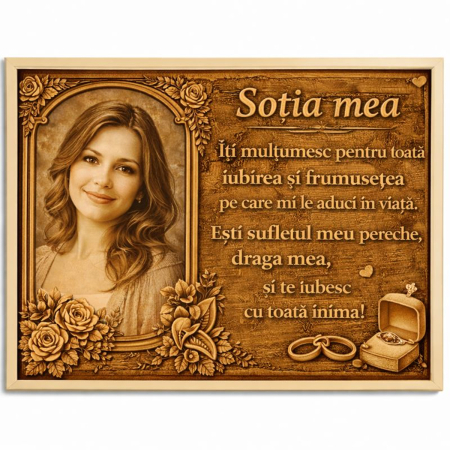 Tablouri - Tablou Lemn Cadou Sotie