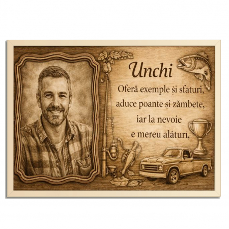 Tablouri - Tablou Lemn Cadou Unchi