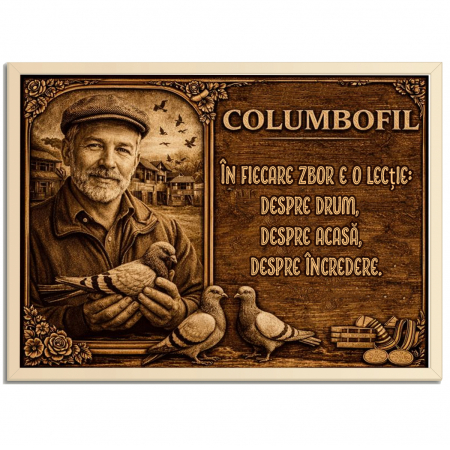 Tablouri - Tablou Lemn Cadou Columbofil