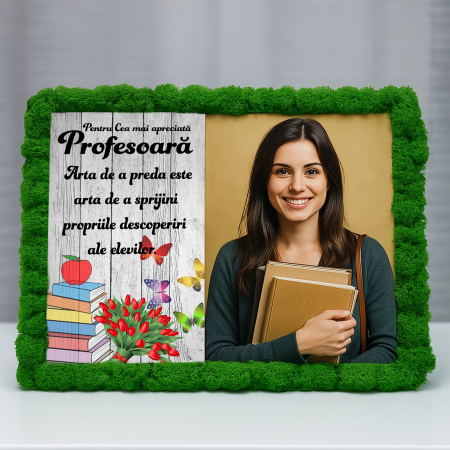 Cadre Didactice - Tablou cu Licheni Naturali Personalizat