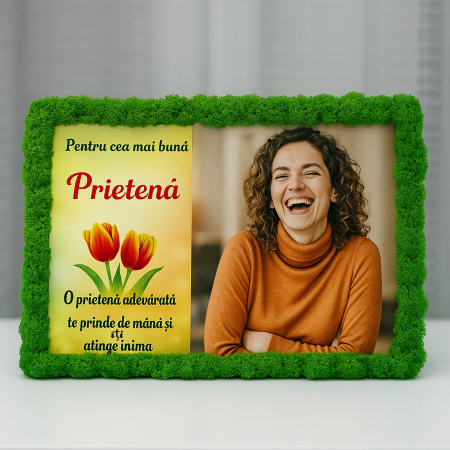 Cadouri Prietenă/Prieten - Tablou cu Licheni Naturali Personalizat