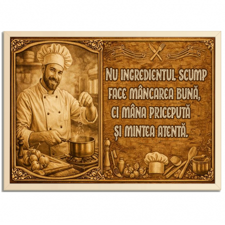 Tablouri - Tablou Lemn Cadou Bucatar