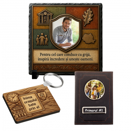 Tablouri pe Piatra - Set Cadou Personalizat pentru Primar