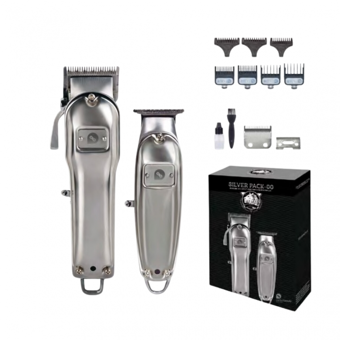 Set combo masini tuns SILVER - clipper + trimmer