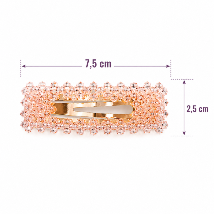 Agrafă de păr cu pietricele roz Fashion Diamonds [4]