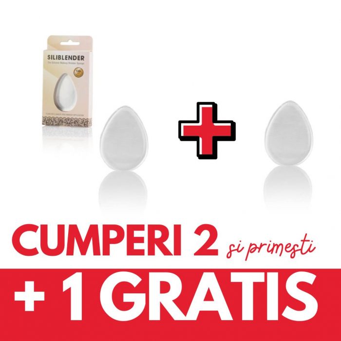 OFERTA 2+1 GRATIS - Burete make-up din silicon transparent