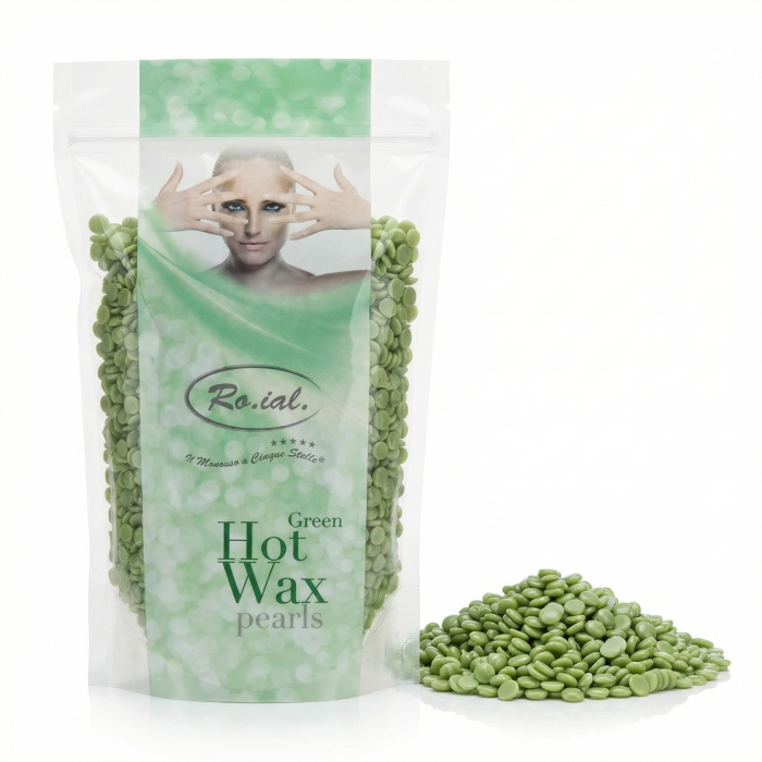 Ceara de epilat - perle - traditionala 800g - ROIAL - Verde - Clorofila [2]