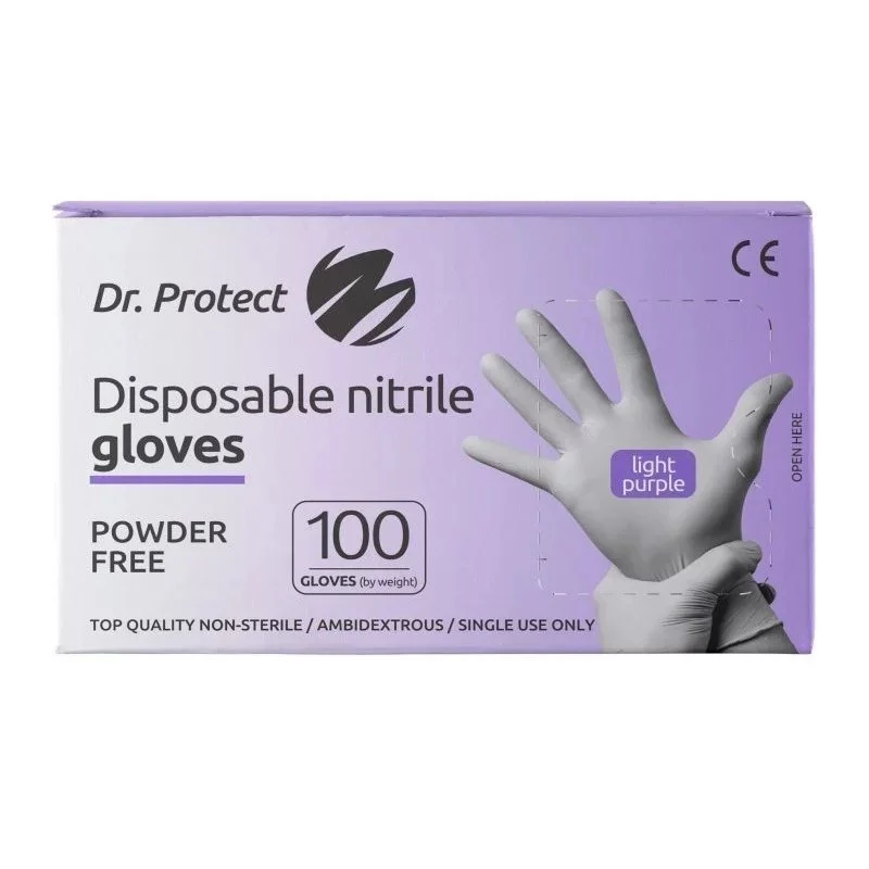 Manusi nitril nepudrate Dr. Protect Mov - marimea M - 100 buc.