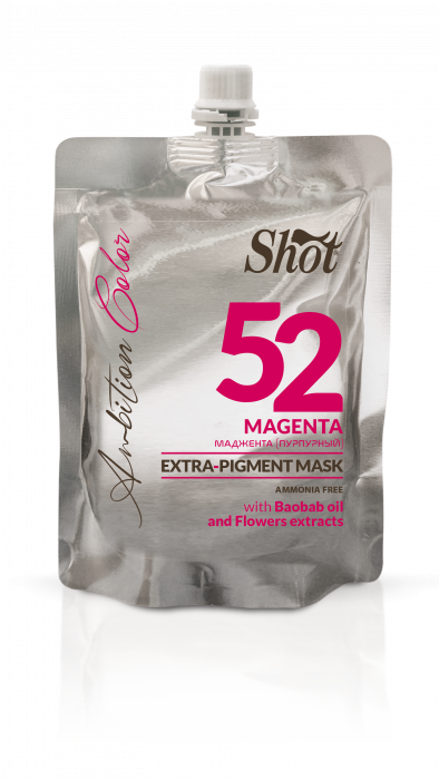 Masca coloranta si hidratanta extra pigment nr 52 - shot - magenta