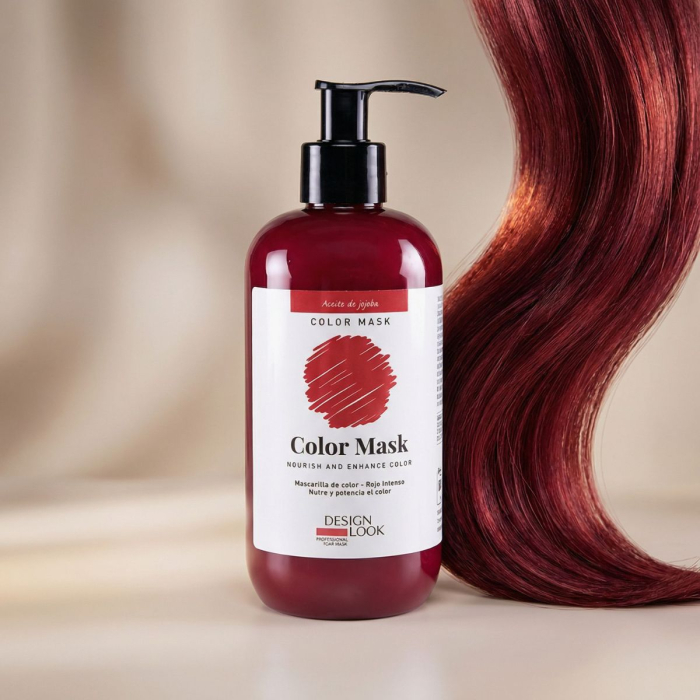 Masca coloranta pentru par Design Look - 300 ml - ROSU INTENS [2]