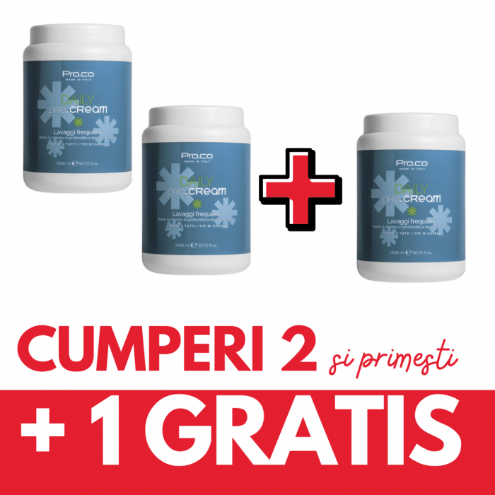 OFERTA 2+1 GRATIS - Masca universala de par DAILY PRO - 1,5 L