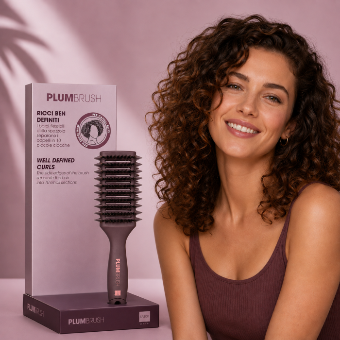 Perie pentru par cret Plum Brush [6]