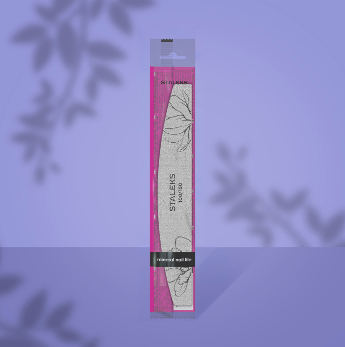 Pila unghii EXPERT 40 Staleks - semiluna, minerala, granulatie 100/150 [2]