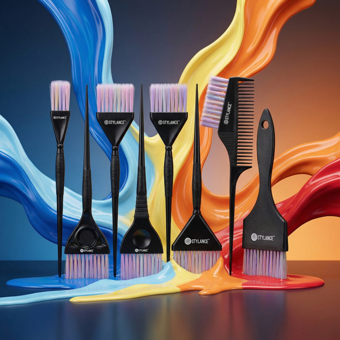 Set 8 pensule pentru vopsit parul Color Brush - Stylance [3]