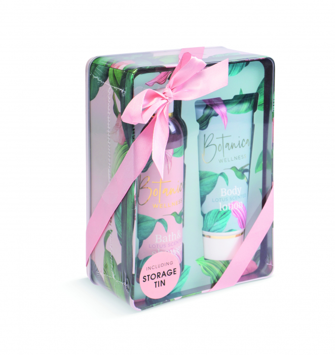 Tref Set cadou femei botanical wellness - pink - pentru corp (gel dus + lotiune corp)